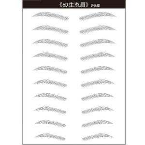 6D~ZX009 sales promotion 3d 4d semi-permanent waterproof face eyebrow tattoo sticker