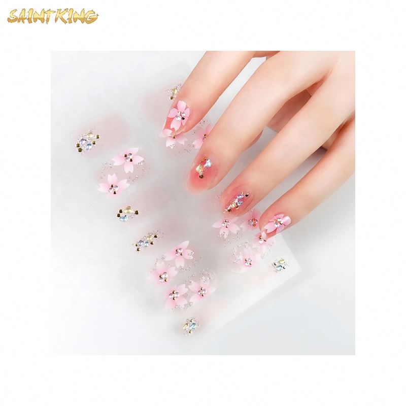 NS241 Hot Selling Low Price Large Capacity Nail Wraps Christmas Wholesale 3d Nail Sticker