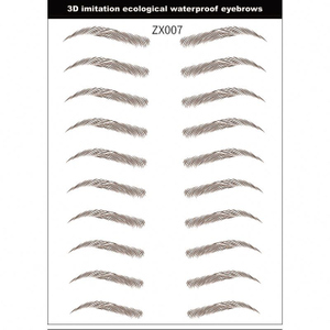 6D~ZX009 crazy selling waterproof high quality women natural realistic fake 3d temporary tattoo eyebrow