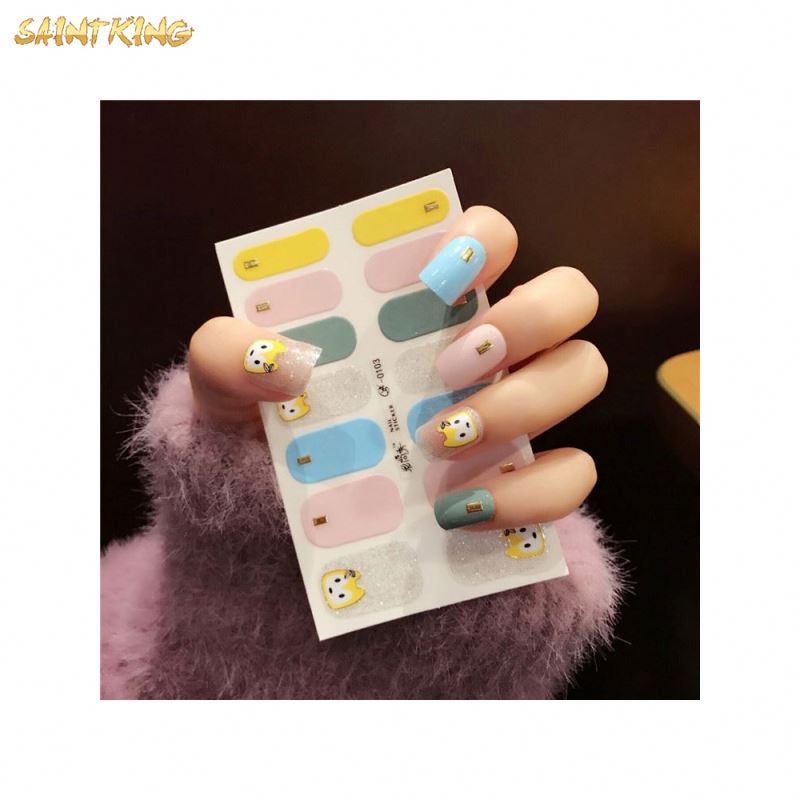NS754 New 3d High Quality Kitten Full Coverage Nail Art Stickers