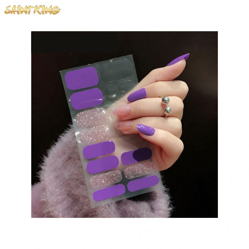 NS623 Cheap Price Products Non-toxic Polish Strips Finger Nail Sticker Trends