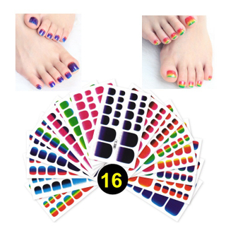 Nail Sticker Stripscustom Designs Children Plain Color Toe Nail Polish Stickers