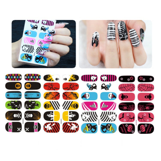 Semi Cure Transparent Nail Paint Polish Sticker Flame Mexican Inspired Nail Sticker