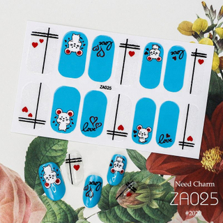 ZA025 Japanese 3D manicure accessories Colorful Twine Nail Art Glitter Mesh DIY Sticker
