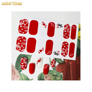 NS551 14 Patches Nail Art Wholesale Solid Color Nail Sticker 