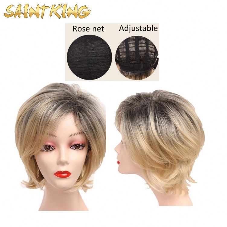 MLCH01 High Quality Cheap Price Middle Long Machine Made Natural Hairline Straight Wave for Black Women Synthetic Hair Wigs