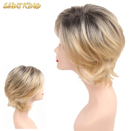 MLCH01 Fast Shipping New Style Straight Hair Synthetic Wig Mahine Made Short Synthetic Wigs