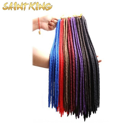 BH01 best quality color dyed red afro kinky human hair crochet dreadlocks