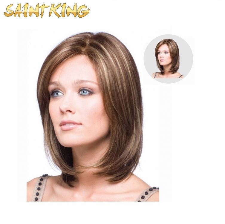 MLCH01 Drop Shipping Wine Colored Brazilian Synthetic Hair Extensions Short Bob Wig
