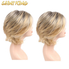 MLCH01 Short Synthetic Hair Wigs Stock Available Fast Shipping Transparent Hd Frontal Lace Wig Hair Natural Highlights