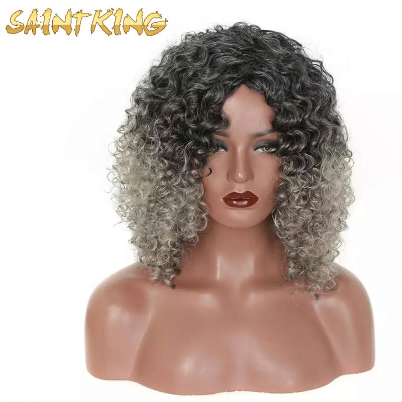 MLSH01 Wholesale Good Customer Service on Time Delivery 14'' Short White Deep Wave Synthetic Hd Lace Frontal Wig for Women
