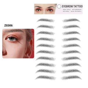 6D~ZX009 private label 3d eyebrow sticker semi-permanent eyebrow paste