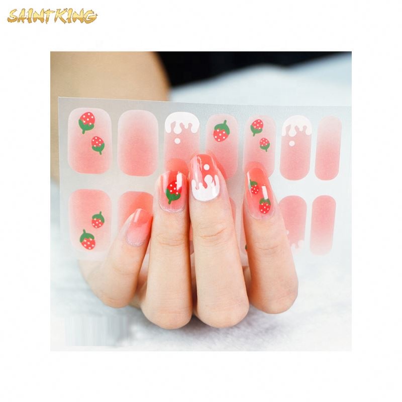 NS259 Nail Supplies New Arrival Professional Design Free Sample Uv Gel Lovely Nail Sticker