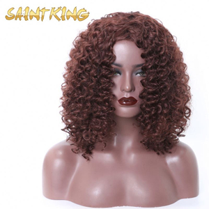 MLSH01 Top Quality Short Wavy Bob Wigs for Black Women Middle Part Synthetic Lace Black Wigs Wholesale Price