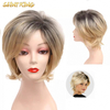 MLCH01 Stock Natural Black Color Synthetic Hair Machine Made Bob Wig with Factory Price