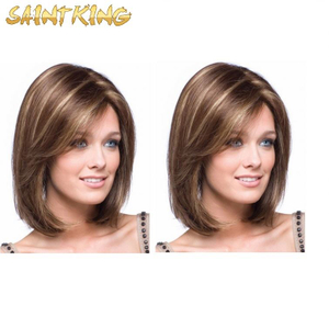 MLCH01 Wholesale High Quality Heat Resistant Short Bob Straight Synthetic Hair Lace Front Wigs for Black Women