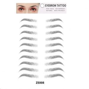 6D~ZX009 wholesale waterproof 3d tattoo eyebrow sticker stencil eyebrow stickers