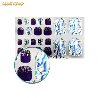 NS15 wholesale 3d glitter powder toe nail sticker with best price