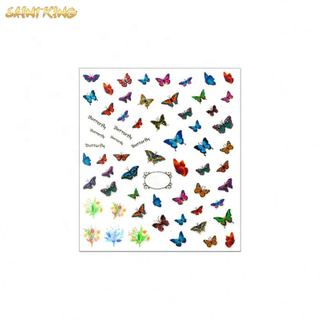 NS95 wholesale supplies adhesive 3d butterfly nail decal nail sticker