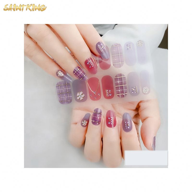 NS183 New Arrival 3d Nail Sticker Touch Feeling Nail Wrap