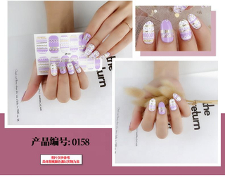 0158 wholesale nail art stickers wraps colorful decoration nail sticker