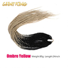 BH02 Wholesale Heat Resistant 26'' Blended Black with Blonde Braiding Hair Synthetic Front Lace Wigs for Black Women