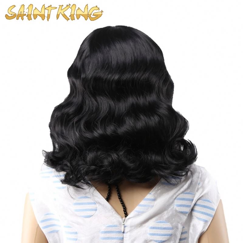MLSH01 Noble Gold Synthetic Hair Natural Color Short Kinky Curly Wave Heat Resistant Blonde Synthetic Wig