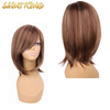 MLCH01 Synthetic Hair Professional Vendor 14'' Short Pink Color Bob Straight Heat Resistant Synthetic Lace Front Wigs