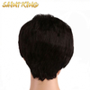 Silky Straight Black Bob Wigs for Black Women Middle Part Shoulder Length Heat Resistant Synthetic Fiber Bob Wigs