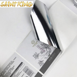 PL01 self adhesive sticker label custom gold foil printing clear pvc transparent packaging label sticker