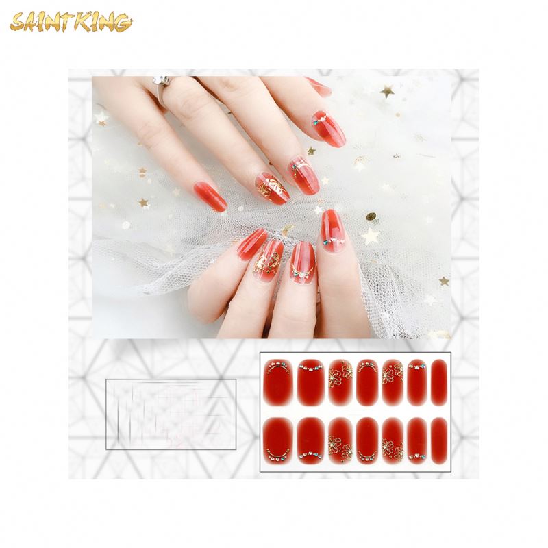 NS510 Acceptable Oem Service And Environmental Protection Printing Beauty Sticker 3d Nail Sticker