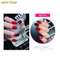 BT057 stamping nail art designs stickers pet hollow black nail vinyls stickers for girls
