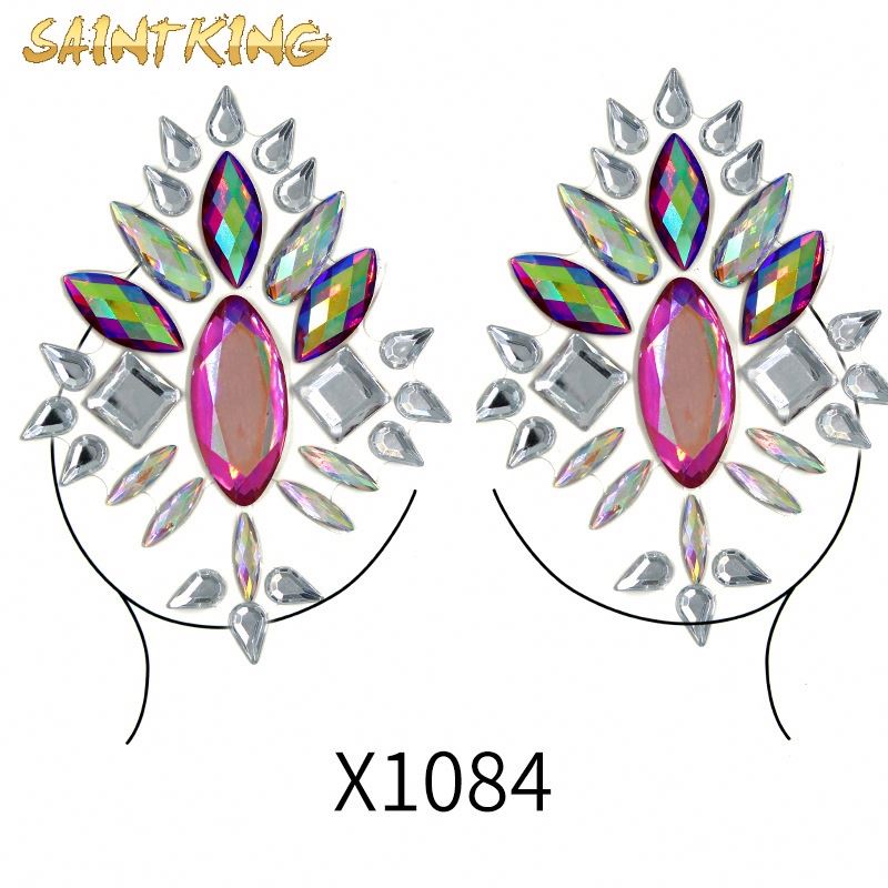 EXT001 jewels festival party rave tattoo stickers environmental resin body jewels