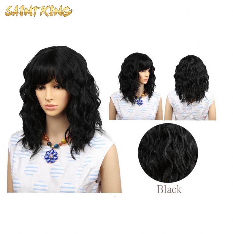 MLSH01 Lace Front Wigs Cheap Synthetic Hair Wigs Ladies Short Hair African Curly Wigs for Black Women