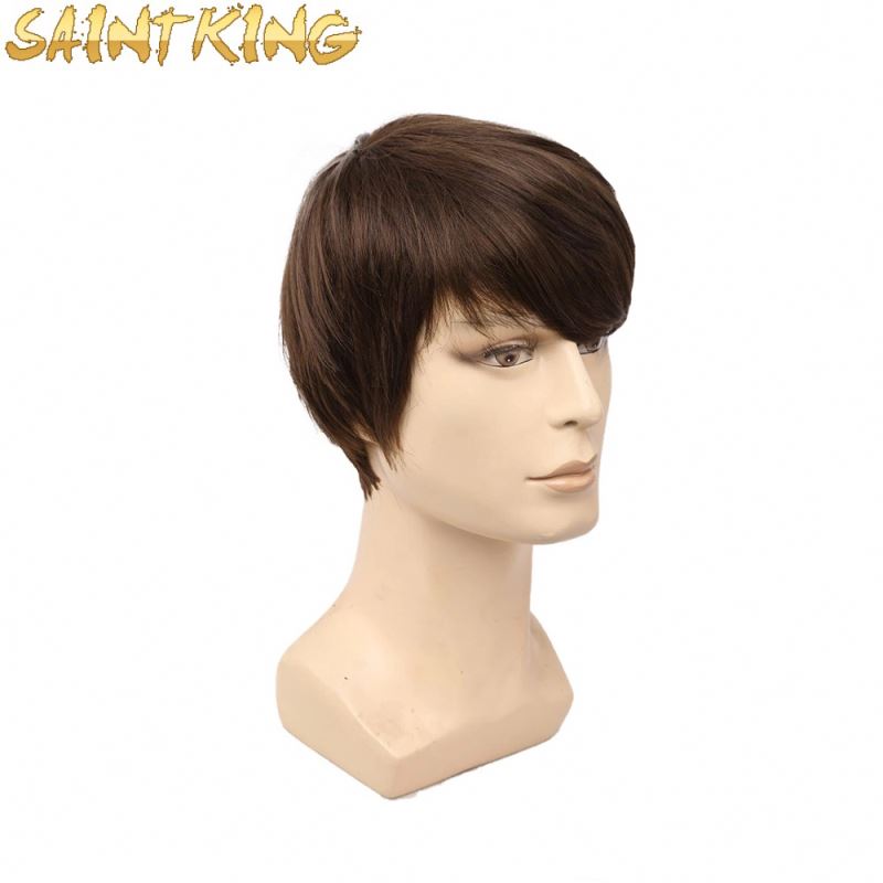 SWM01 12" Heat Resistant Synthetic Costume Gray Mens Wigs
