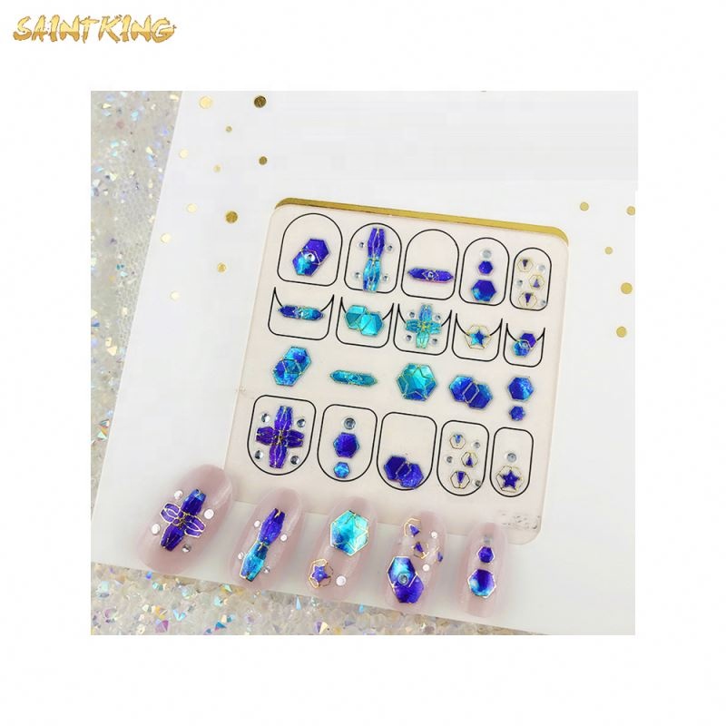 NS352 Wholesale 3d Nail Art Stickers Transfer Decals Nail Decoration Manicure