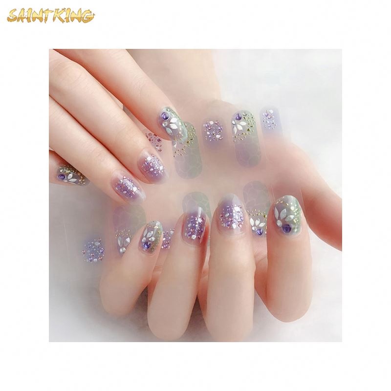 NS262 Hot Selling Beauty Sticker 3d Nail Art Sticker Decals Nail Wraps