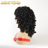 KCW01 Glueless Black Color Loose Wave Side Part Raw Indian Human Hair Lace Frontal Wig