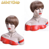 MLCH01 Wholesale Short Bob Straight Wave Wig with Bangs for Black Women Synthetic Hair Wigs