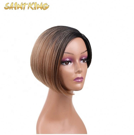 SLSH01 Straight Lace Front Human Hair Wigs Remy Hair 150% Density Pre Plucked Hairline Short Bob Wig for Black Women