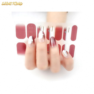 NS236 nail polish sticker 3d designer gel nail sticker 14 fingers