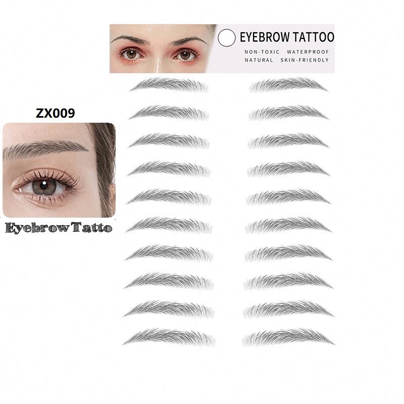 6D~ZX009 hot selling eyebrows waterproof lasting makeup water-based eye brow quick makeup stickers cosmetics