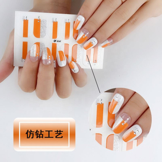 0147(1) mixed 2020 popular nail art nail decals full cover shiny glitter nail stickers