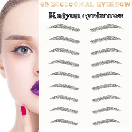 6D~ZX009 wholesale realistic natural beauty 3d imitation temporary women makeup stickers eyebrow transfer tattoo