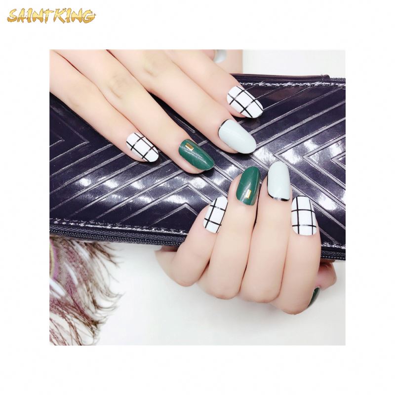 NS618 Hot Sale 3d Simple Nail Polish Sticker Beautiful Wraps Full Cover Type Gel Nail Stickers
