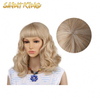 MLSH01 Noble Blonde Faux Wig Fashion Cheap Soft Brown Fiber Kinky Heat Resistant Short Synthetic Hair Braided Wigs for Black Wom