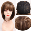 SLSH01 Hot Selling 150% Density 10inch Cut Blunt Bob Lace Front Wig Fake Scalp Wig Lace Human Hair Wigs Bleached
