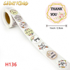 PL01 Hot Sale Self Adhesive Paper Label Sticker Printing Thank You Sticker Gold