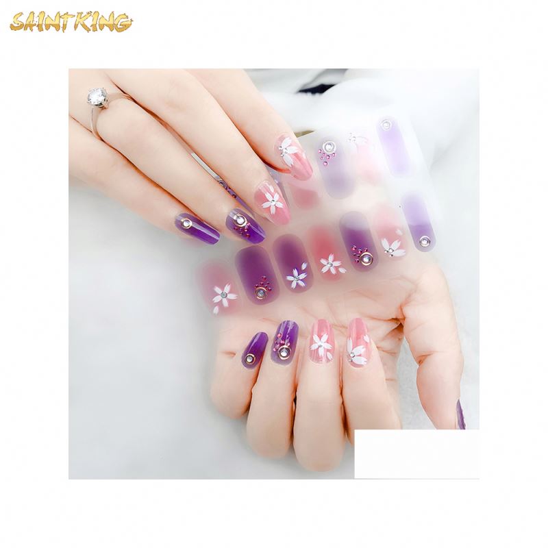 NS546 New Coming Factory Direct Discount New 3d Nail Sticker Gel Nail Wraps