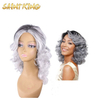 MLSH01 Hair Vendor Cheap Wholesale Brown 4# Afro Kinky Dreadlock Marley Braiding Hair Wig for Black Women Synthetic Hair Wigs
